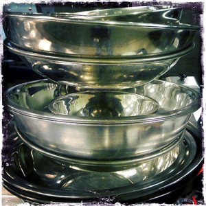 Stainless Steel Bowls - Commercial Kitchen iphonography