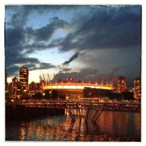 BC Place at twilight