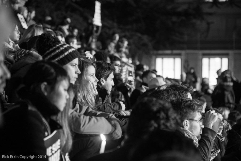 "Je Suis Charlie' Silent Vigil on the steps of the Vancouver Art Gallery Jan 7 2014